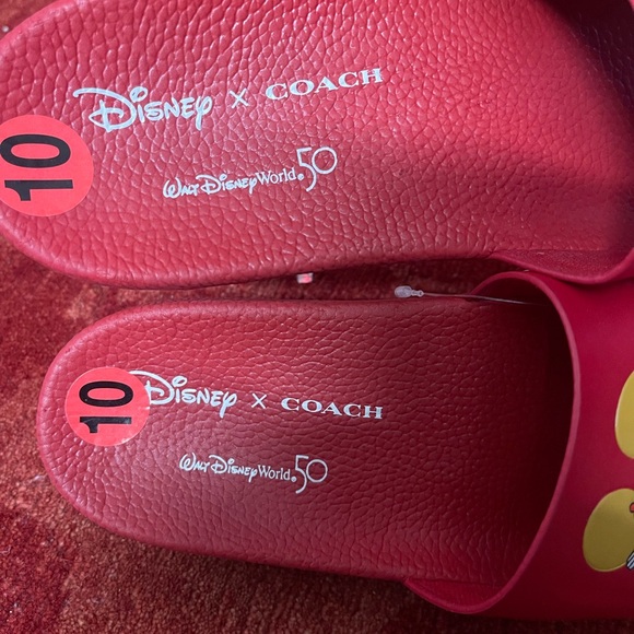 Disney X Coach Sport Slide With Mickey Mouse And Minnie Mouse. - Picture 7 of 14